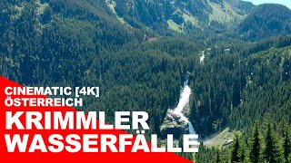 Krimml Waterfalls by Drone  Cinematic 4K  Epic Aerial Footage [upl. by Rolyat]