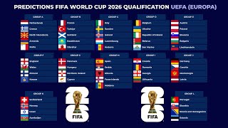 Predictions FIFA World Cup 2026 qualification UEFA Europa [upl. by Furnary]