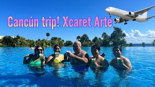 CANCUN TRIP STAYING AT XCARET ARTE PT 1 [upl. by Yv]