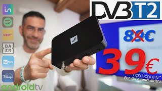 IL Miglior Decoder digitale Terrestre DVBT2 ANDROID TV Telesystem UP T2 4K [upl. by Enninaej]