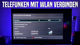 Telefunken Fernseher mit WLAN verbinden Internetzugriff  Deutsch [upl. by Ahseiym]