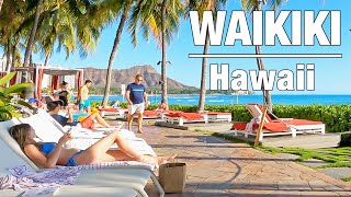 HAWAII WALK  WAIKIKI BEACH AREA TOUR  2023 4K [upl. by Savdeep397]