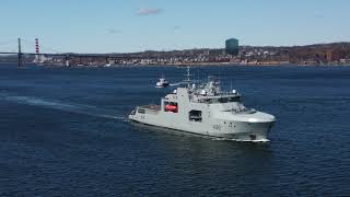 Arctic Offshore Patrol Ship  AOPS  HMCS Harry DeWolf  452022 [upl. by Alih]