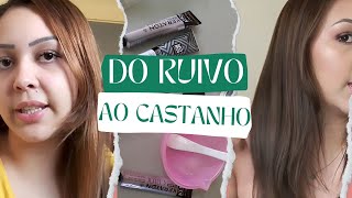 Neutralizando o RUIVO acobreado para o CASTANHO natural [upl. by Hart]