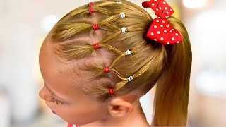 MUST HAVE Ponytail Style with Hair ELASTICS and Hair TIE  2024 Hairstyles for Girls [upl. by Sedecram]