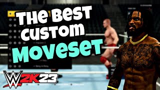 THE BEST CUSTOM MOVESET ON WWE2K23 [upl. by Monk]