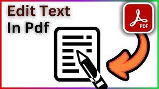 Edit Text In Pdf File  Full Guide [upl. by Anuayek182]