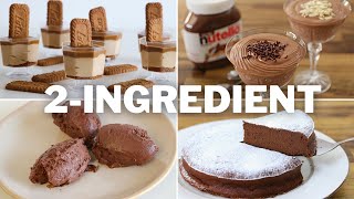 5 Super Easy 2Ingredient Dessert Recipes [upl. by Supple604]