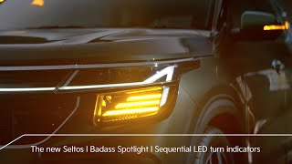 The new Seltos I Badass Spotlight I Sequential LED turn indicators [upl. by Ahsykal97]