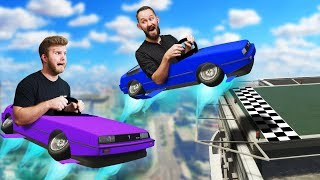 HoverCar Stunt Race Over The City  GTA5 [upl. by Elsi]