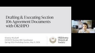 Drafting and Executing Section 106 Agreement Documents with the OKSHPO [upl. by Noiztneb865]