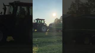 Valtra t 172 and John deere 744 roundbaler [upl. by Arrim]