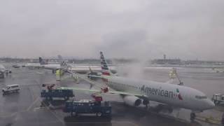 Laguardia New York Plane Deicing [upl. by Eisoj836]