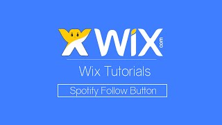 How to add a Spotify Follow Button  Wixcom Tutorial [upl. by Adnot]