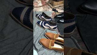 Leather Shoes making  Shoe Polishing handcraftedshoes menshoes shoes customshoes shoemaker [upl. by Ylrebme]