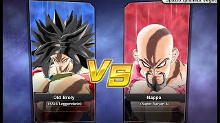 Xenoverse 2  Requested match PC Old Broly Super Saiyan 4 vs Nappa Super Saiyan 4 [upl. by Lowenstern374]