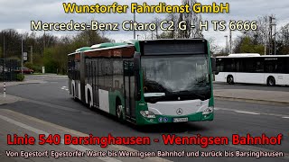 Sound Bus MercedesBenz Citaro C2 G von Wunstorfer Fahrdienst GmbH  H TS 6666 Voith [upl. by O'Donnell]