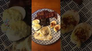 Ketovore brunch venison bacon deviled eggs fried eggs keto carnivore ketovore brunch [upl. by Aramahs473]