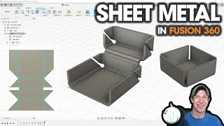 Intro to SHEET METAL in Fusion 360  Sheet Metal Beginners Start Here [upl. by Frydman]