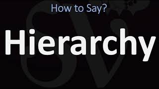 How to Pronounce Hierarchy CORRECTLY [upl. by Jat]