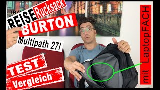 Reiserucksack Burton Multipath 27l Test amp Vergleich mit Laptopfach ⎢Auch gut für die Uni und Sport [upl. by Casta800]