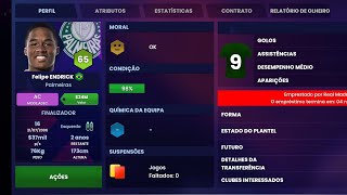 A EVOLUÇÃO DE ENDRICK NO soccermanager2024 shortsvideo 20232030 [upl. by Caresa]