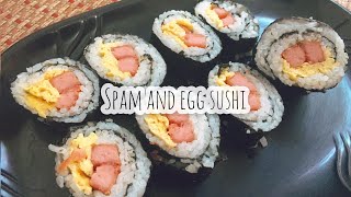 Homemade Spam and Egg Sushi Roll at Home  Mrs Cath [upl. by Saoj]