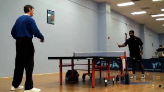 Rick Carlisle playing Table Tennis with Brian Pace [upl. by Shirline]