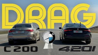 420i vs C200  BMW 420i G22 vs Mercedes C200 W206 DRAG YARIŞI [upl. by Bolitho795]