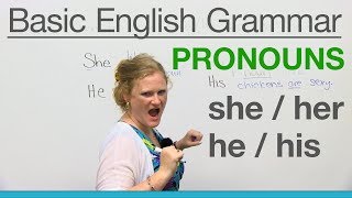 Basic English Grammar Pronouns  SHE HER HE HIS [upl. by Woodberry]