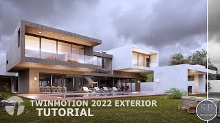 TWINMOTION 2022  Exterior Render Remake  Path Tracing  Tutorial  Step By Step [upl. by Jael389]