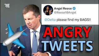 Pete Buttigieg Reads Angry Airline Tweets [upl. by Seroled]