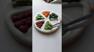 Veggie plate decorated cookie🥦royal icing recipe and guide linked in my bio cookiedecorating asmr [upl. by Enitsenrae]