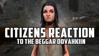 Skyrim ٠ Citizens Reaction To The Beggar Dovahkiin [upl. by Bradman]