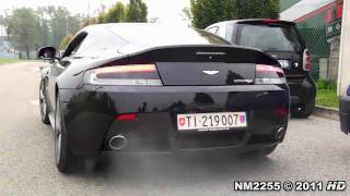 Aston Martin V12 Vantage Start and Wheelspin [upl. by Jeannette]