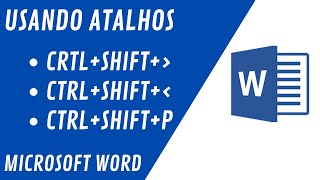 Usando atalhos no editor de texto Microsoft Word [upl. by Noelani804]