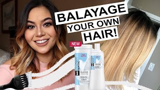 Balayage Hair at Home Painting Balayage Lightener [upl. by Ellenahc]