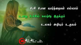 ninaiThu ninaiThu parthal female versionwhatsapp status Pesi pona vaRThaigal ellam lyrics [upl. by Noteloc538]