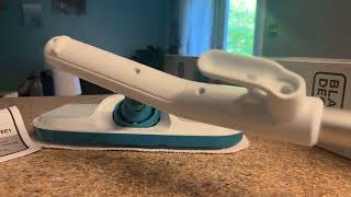 Black and a decker classic steam mop with 180 degree swivel head Unboxing and assembly only [upl. by Kilar457]