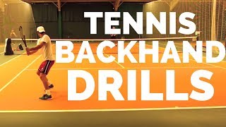 Advanced Tennis Backhand Drills  Top Tennis Training [upl. by Ongineb]