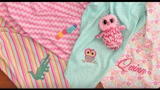 Embroidered Baby Blanket Tutorial [upl. by Driskill]