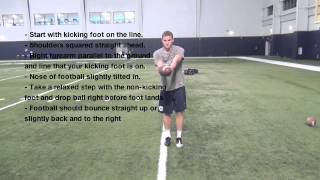 Punt Drop Drill  TheKickingCoachcom [upl. by Nwahser]