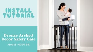 Bronze Arched Decor Safety Gate  Install Tutorial [upl. by Analise331]