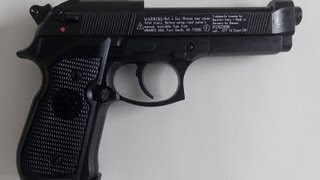 Pistola de co2 Beretta M92FS Preta semiautomática chumbinho 45mm [upl. by Gutow466]