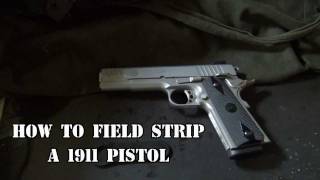 How to field strip a 1911 pistol  disassembly  reassembly [upl. by O'Carroll391]