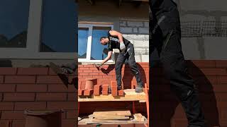 Обкладка дома кирпичом Covering a house with bricks [upl. by Yenitsed561]