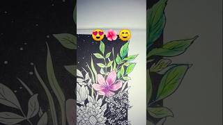 Coloring flower with pencil colors 🌺  Relaxing☺️ relaxing music nature art painting drawing [upl. by Annabela]