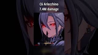 C6 Arlecchino 74 million burst damage genshinimpact genshin arlecchino showcase [upl. by Attikin26]