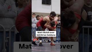 Matt Walsh of Harvard gets the 142 upset win over Brian Soldano of Rutgers [upl. by Eidnalem771]