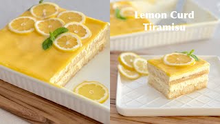 NoBake Lemon Curd Tiramisu Cake Recipe🍋  Best Summer Dessert to try 🌟By mariumsfoodchannel [upl. by Osicnarf]